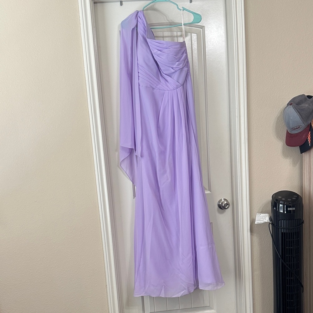 Elegant Lavender One-Shoulder Dress